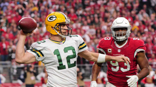 Aaron Rodgers Calais Campbell Packers Cardinals